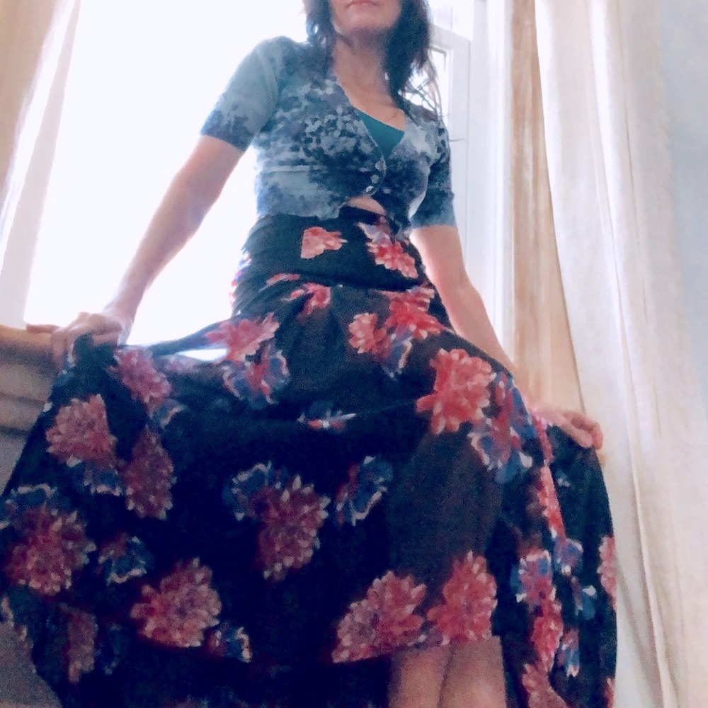 Free People floral skirt